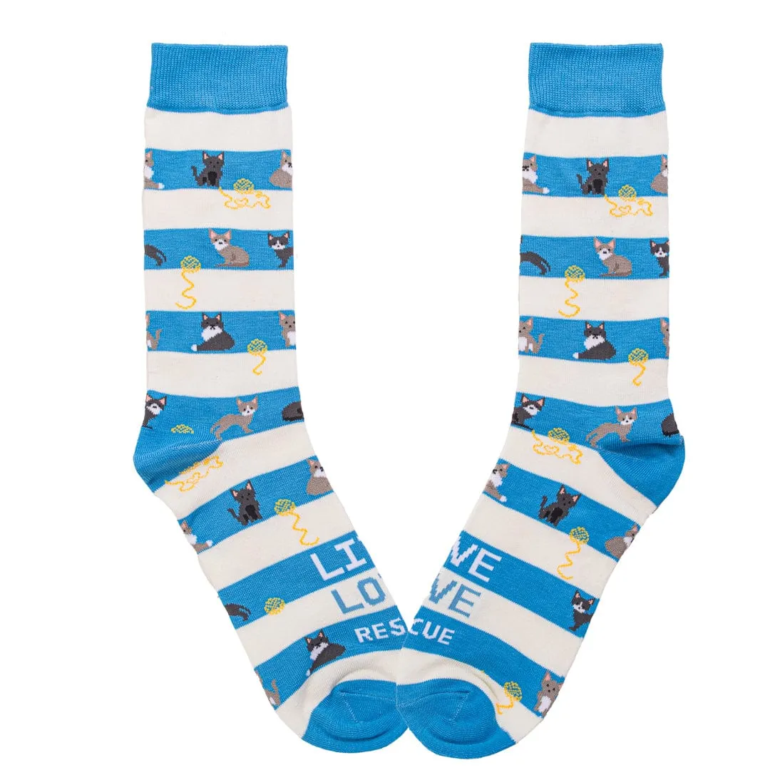 Animal Rescue Cat Stripes Socks