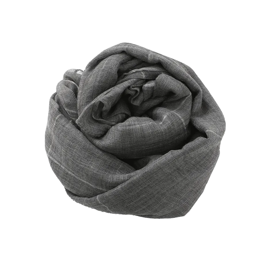 Boiled Cashmere Windowpane Scarf