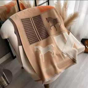 Caramel Classic Equestrian Scarf/Shawl