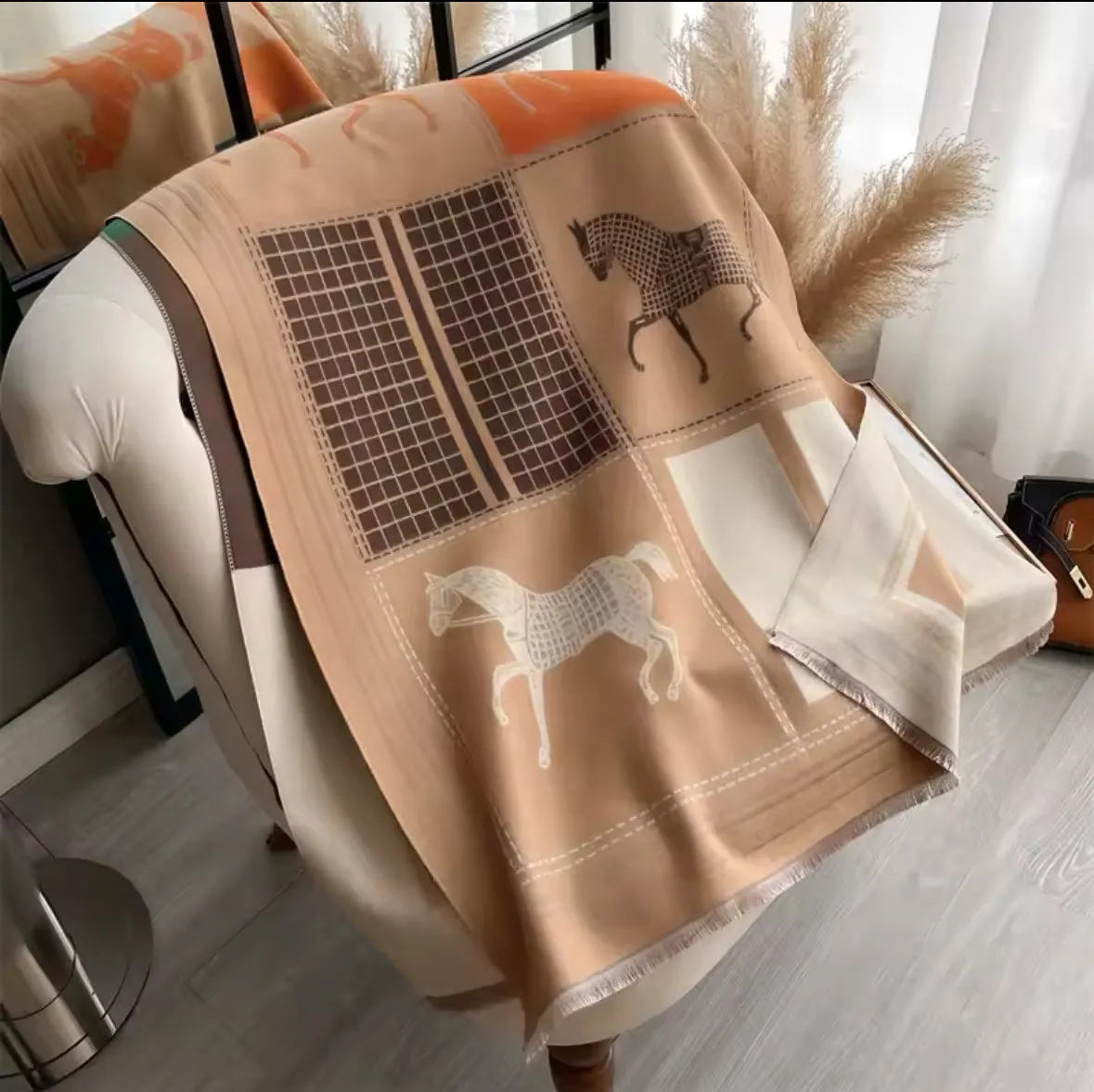 Caramel Classic Equestrian Scarf/Shawl