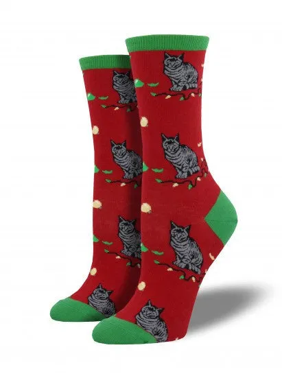 Christmas Cat-astrophy Socks (Women's)