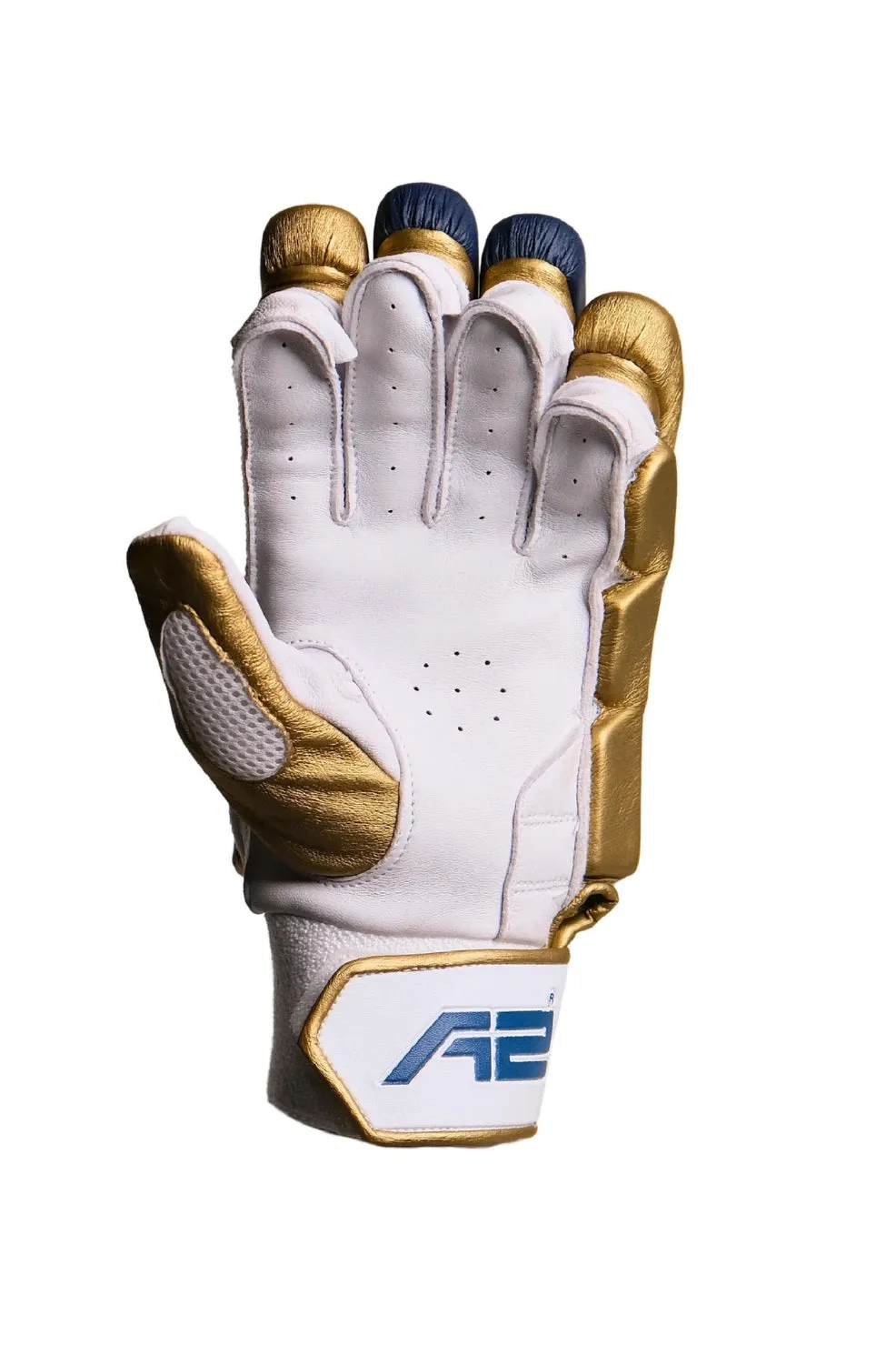 Cricket Batting Gloves - SplitX - Gold & Dark Blue