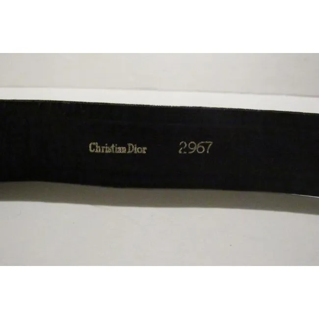 Dior Brown Trotter Print Belt w Gold CD Buckle