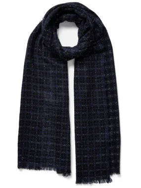 Jane Carr The Tile Scarf in Black/Navy