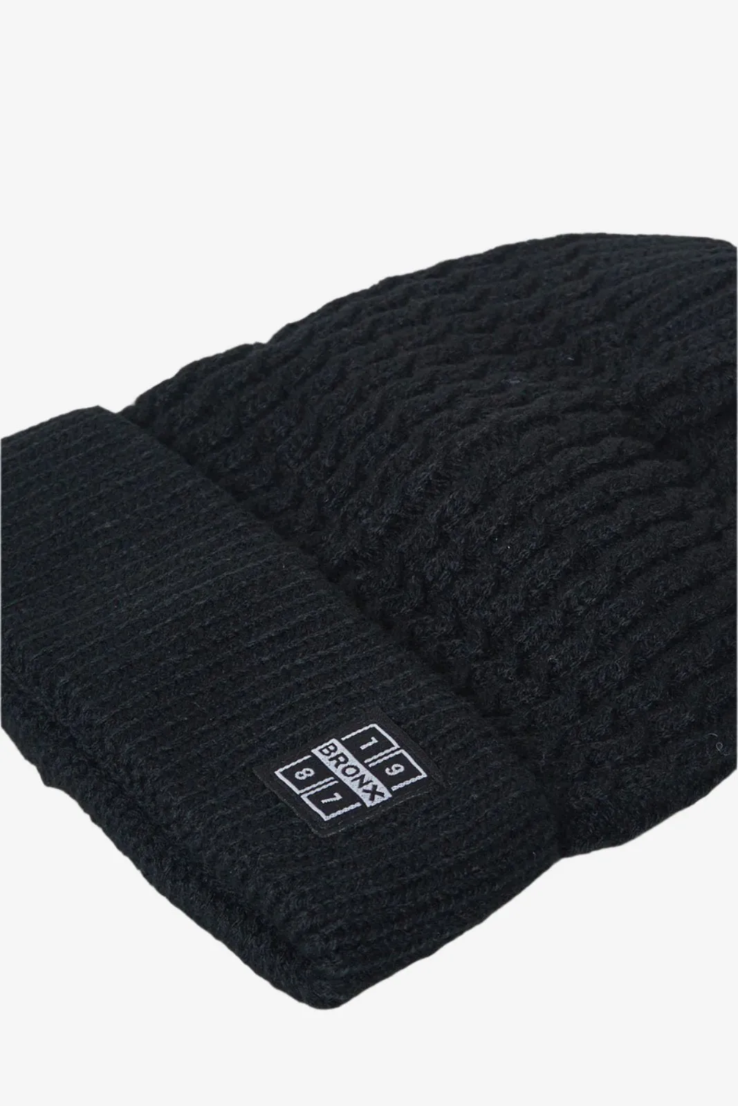 Men Black And  Charcoal Knitted Cap Set Of (2Piece)