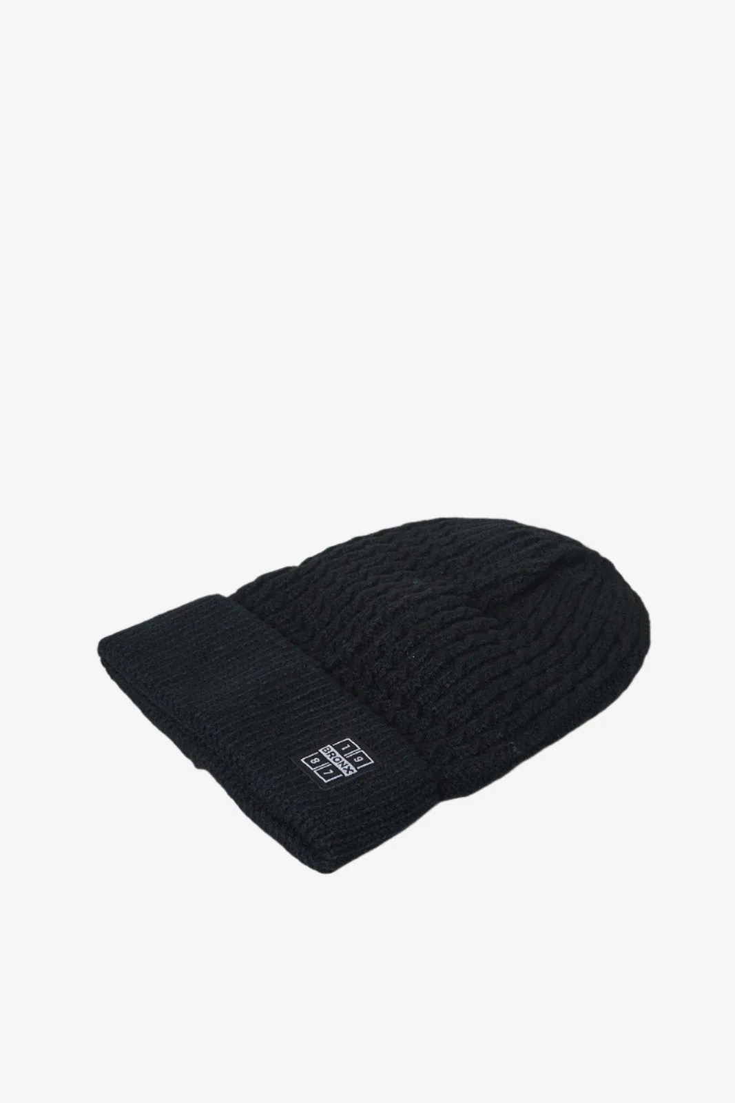 Men Black And  Charcoal Knitted Cap Set Of (2Piece)