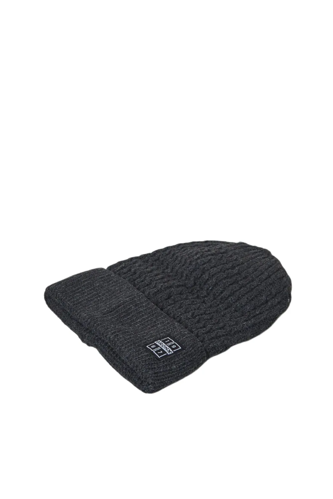 Men Black And  Charcoal Knitted Cap Set Of (2Piece)