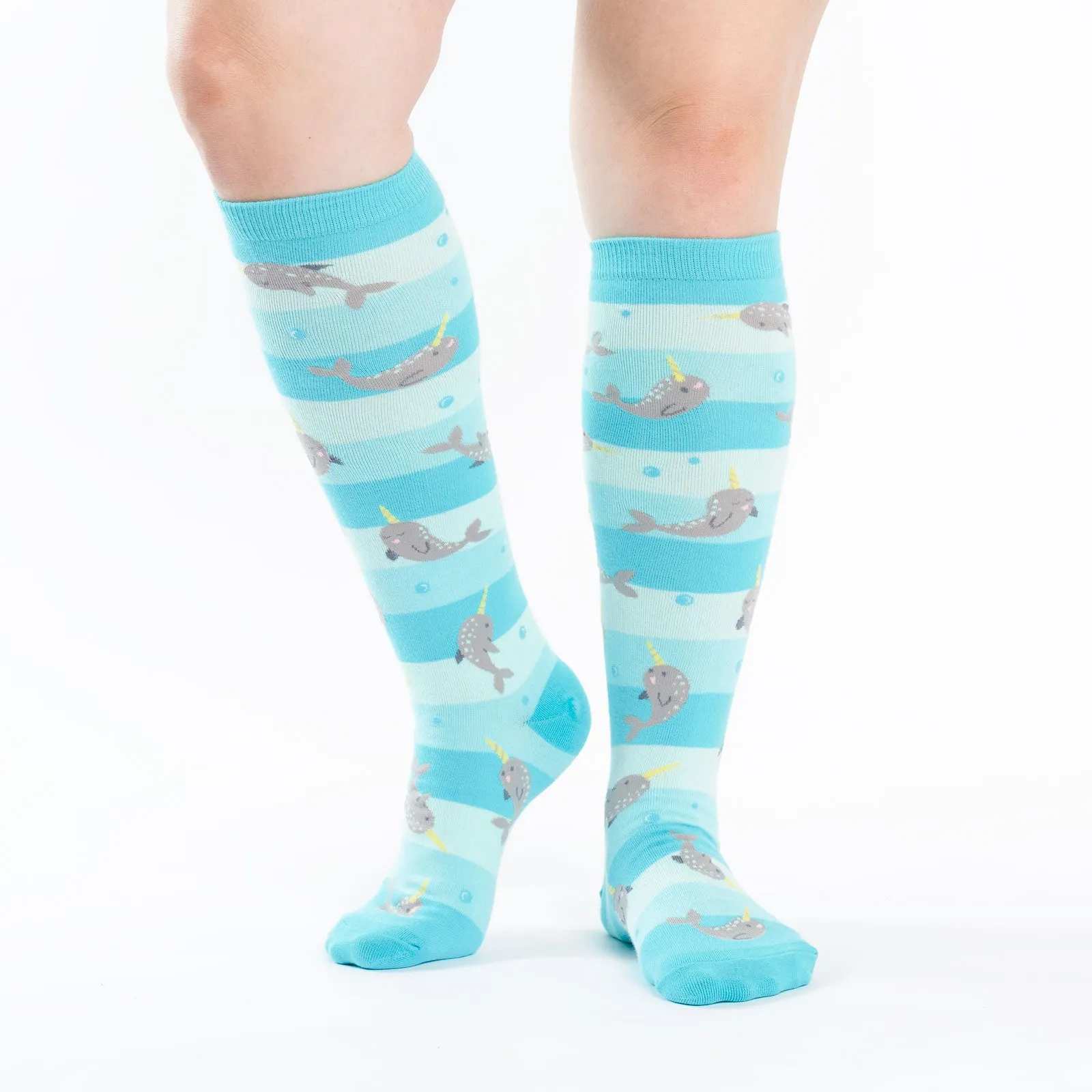 Narwhals Unicorns Of The Sea Knee High Socks (Women's)