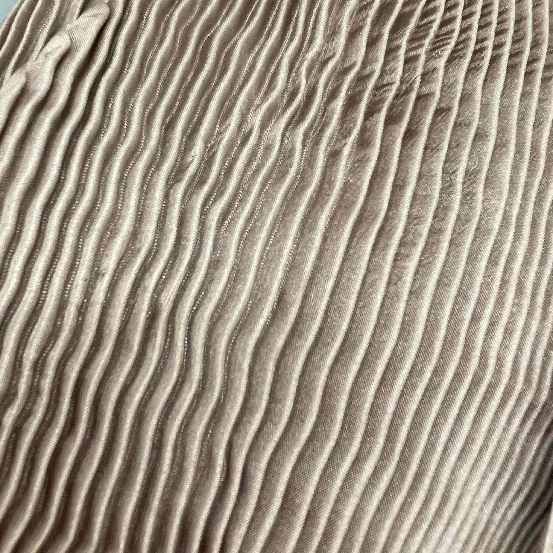 Nawal Gebreel Handmade Scarf Taupe Amro Pleat Scarf/Cravat