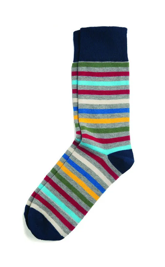PACT San Francisco All Over Stripe Crew Socks