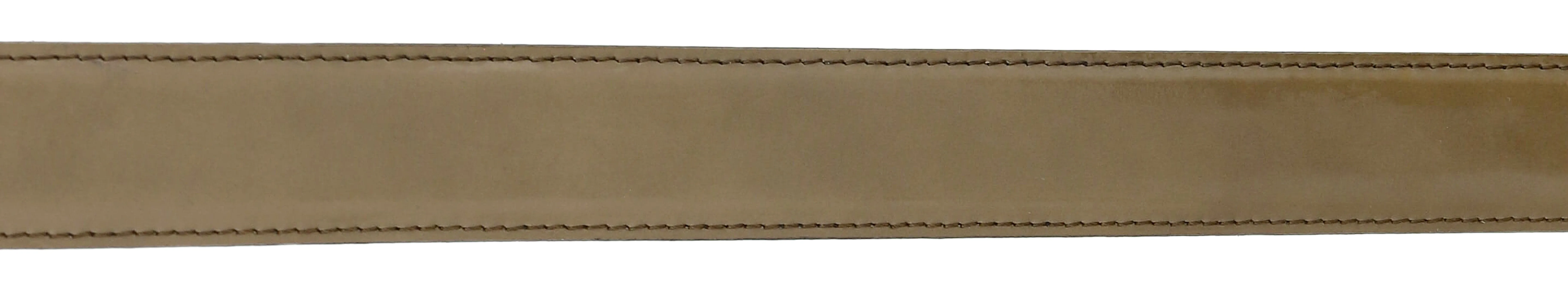 Pierre Cardin Shiny Taupe Classic Silver D-Ring Adjustable Belt Adjustable Mens Belt-