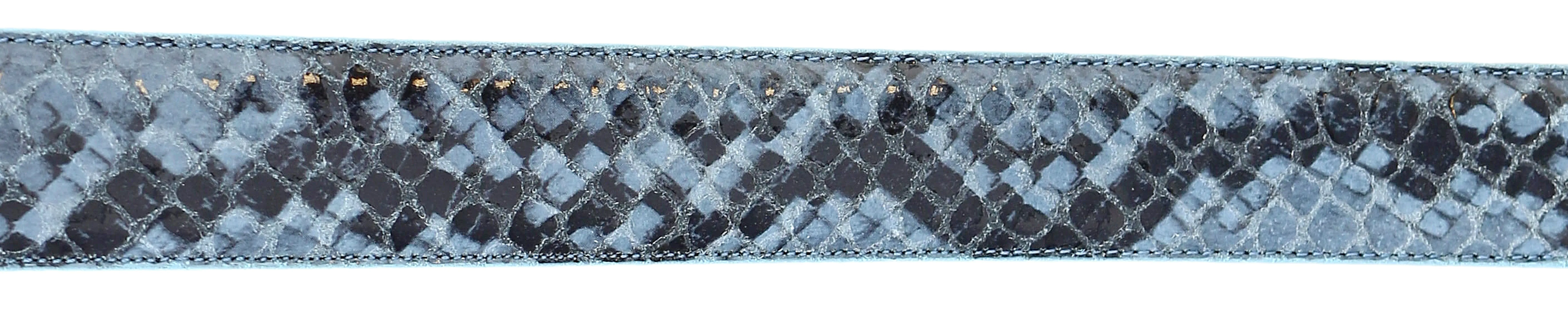 Pierre Cardin Sky Blue Python Embossed Classic D-Ring Adjustable Belt Adjustable Mens Belt-