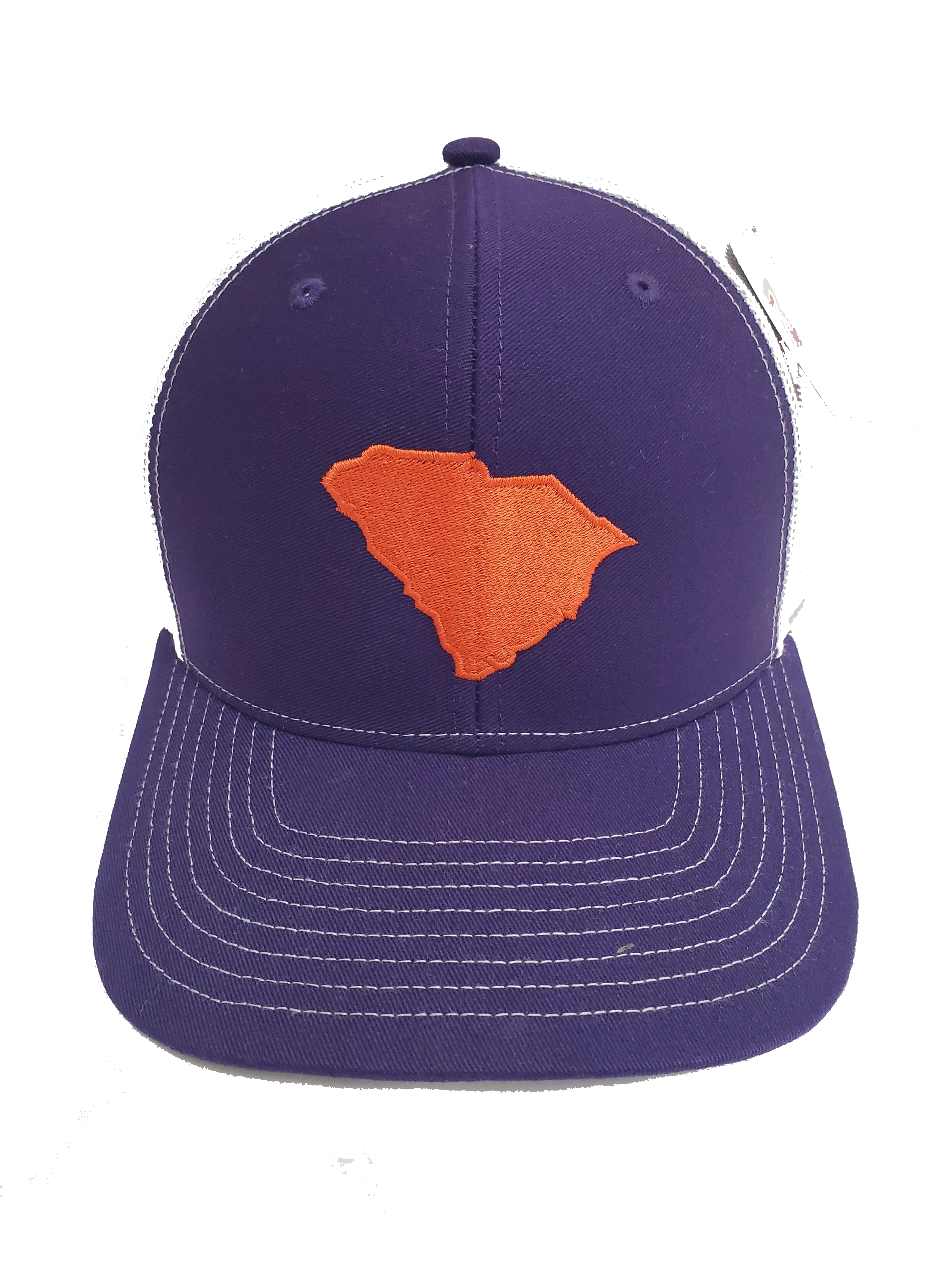Richardson Clemson Snapback Trucker Cap Purple with Orange State Emb Logo