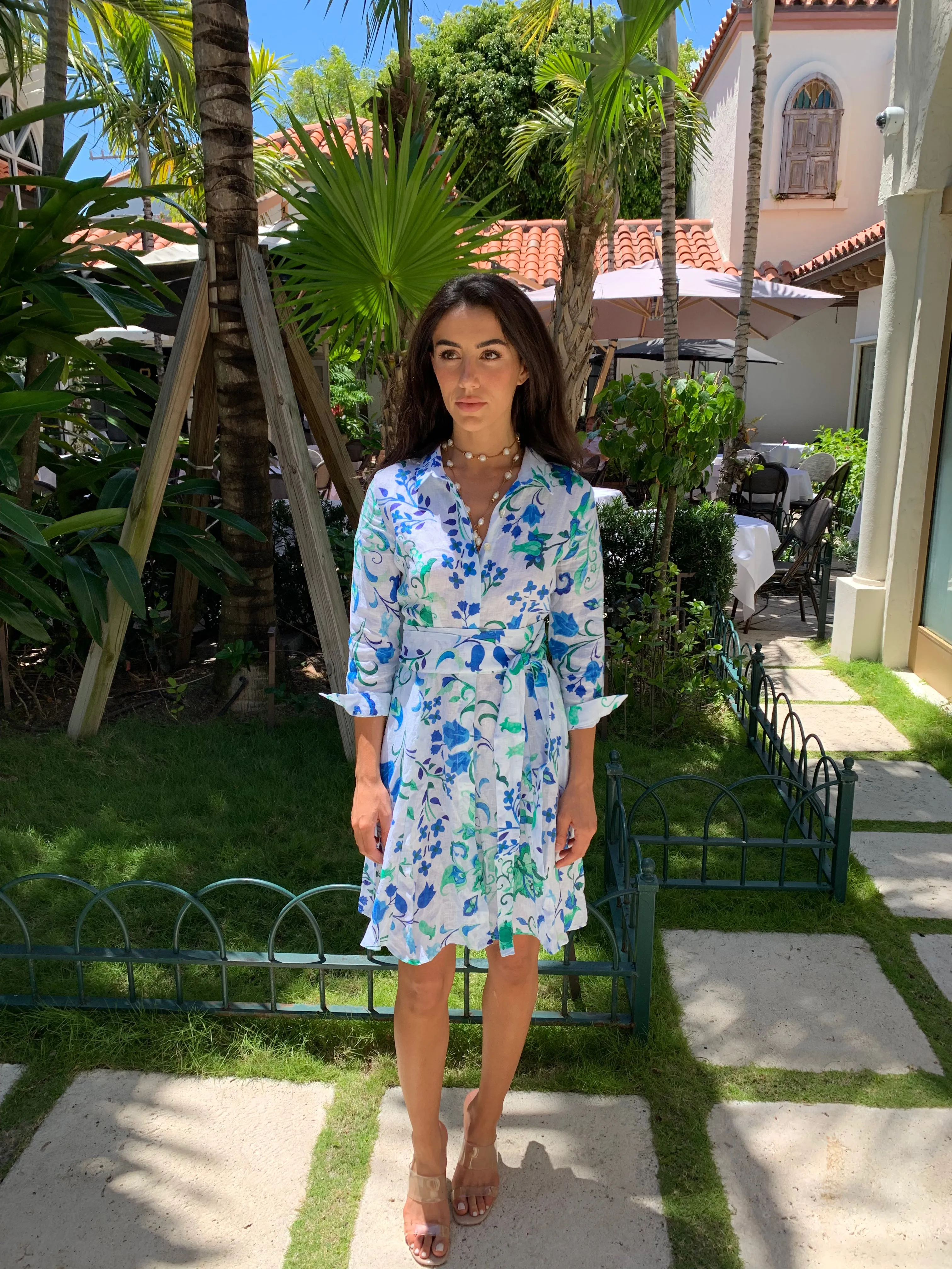 Shirt Dress Mini Linen Finta