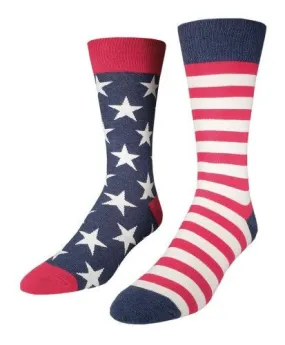 Unmatched Vintage Stars and Stripes Socks (Men's)
